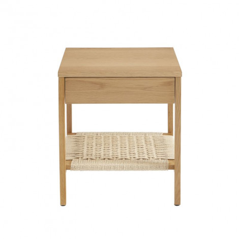 Table de chevet GINKO placage chêne et corde 50cm|Chevet|Baita Home