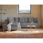 Lena - canapé d'angle gauche convertible- 5 places - gris foncé - style scandinave|Canape|BestMobilier