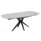 Table extensible ovale 130 à 190 cm en céramique gris béton - ADELE|Table|Meuble et moi