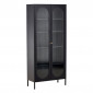 Vitrine Design en Métal "Lima" 180cm Noir|Vaisselier|Paris Prix
