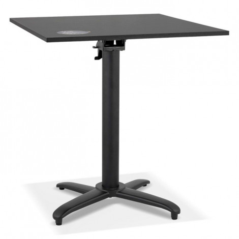 Table Pliable Carrée Intérieur & Extérieur "Dorthy" 74cm Noir|Table|Paris Prix