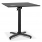 Table Pliable Carrée Intérieur & Extérieur "Dorthy" 74cm Noir|Table|Paris Prix