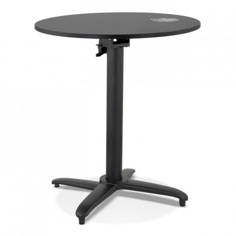 Table Pliable Ronde Intérieur & Extérieur "Dorthy" 74cm Noir|Table|Paris Prix