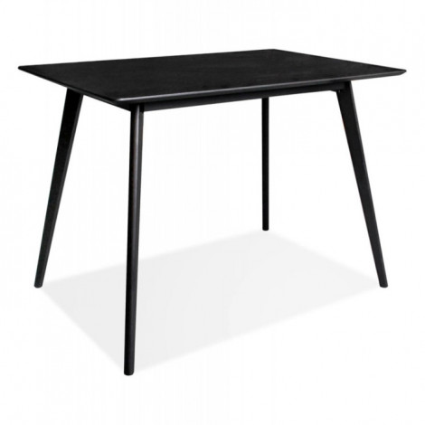 Table à Manger en Bois "Percy" 120cm Noir|Table|Paris Prix