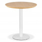 Table à Manger Ronde "Dollie" 75cm Naturel & Blanc|Table|Paris Prix