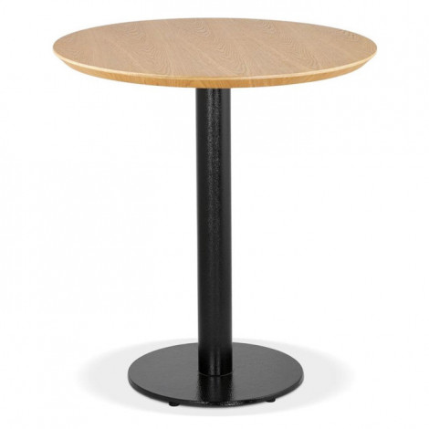 Table à Manger Ronde "Dollie" 75cm Naturel & Noir|Table|Paris Prix