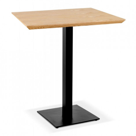 Table à Manger Carrée "Dollie" 75cm Naturel & Noir|Table|Paris Prix