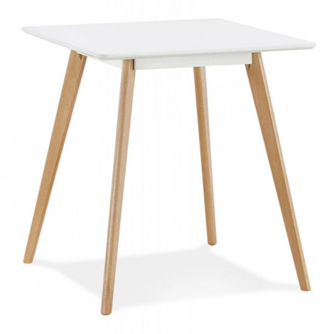 Table à Manger Carrée "Terrie" 80cm Blanc|Table|Paris Prix