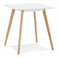 Table à Manger Carrée "Terrie" 80cm Blanc|Table|Paris Prix