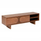 Meuble TV 2 Portes en Bois "Nanda" 147cm Marron Tabac|Meuble TV|Paris Prix