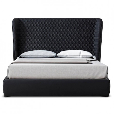 Lit Coffre & Sommier Relevable "Ayan" 140x190cm Noir|Lit Adulte|Paris Prix