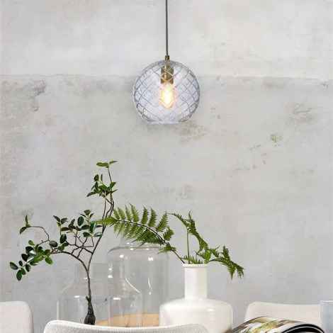 Suspension en verre transparent Venice globe|Suspensions|Lampe Avenue Suspension en verre transparent Venice globe|Suspensions|Lampe Avenue