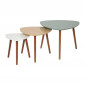 Lot de 3 Tables à Café Gigognes "Mileo" 60cm Tricolore|Table Basse|Paris Prix