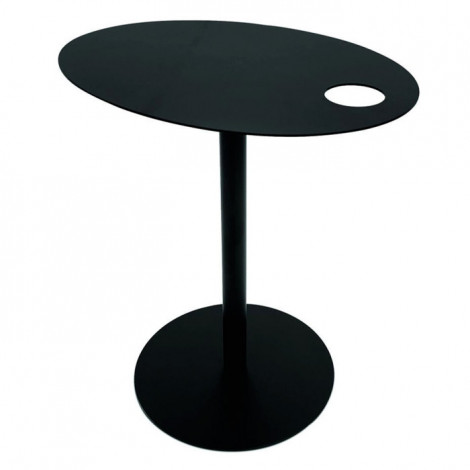 Table d'Appoint Ovale en Métal "Melisa" 45cm Noir|Table Basse|Paris Prix
