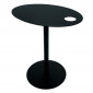 Table d'Appoint Ovale en Métal "Melisa" 45cm Noir|Table Basse|Paris Prix