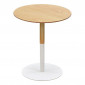 Table d'Appoint Design "Rhoda" 40cm Naturel & Blanc|Table Basse|Paris Prix