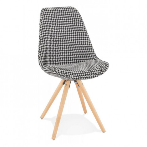 Chaise en Tissu Pied de Poule "Avery" 84cm Noir|Chaise|Paris Prix