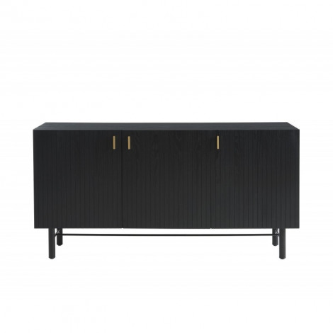 Buffet CALISTA noir et pieds métal 160cm|Buffet|Baita Home