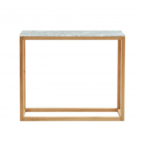 Console ANNA marbre blanc naturel pieds chêne massif|Console|Baita Home