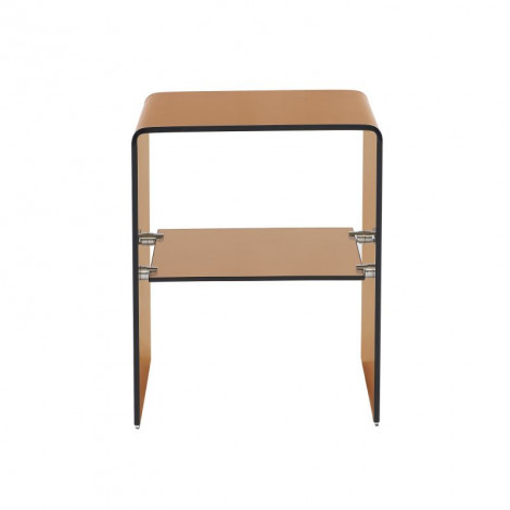 Table de chevet GINZA verre trempé ambré h50 cm|Chevet|Baita Home