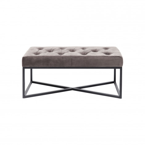 Banc Crossover 90x40cm gris et noir Kare Design|Banquettes / Bancs / Poufs|Kare