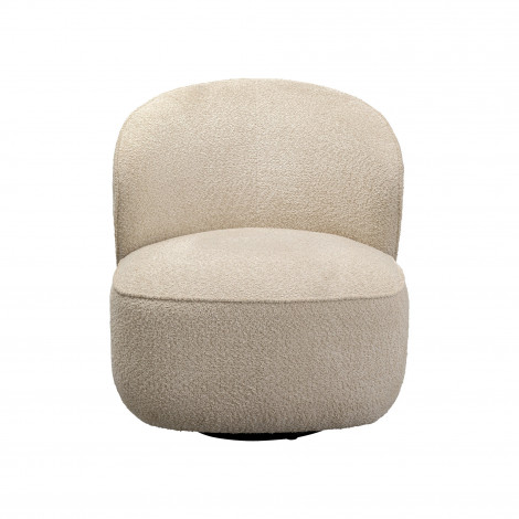 Fauteuil pivotant Ellie beige Kare Design|Fauteuil / Chauffeuse|Kare