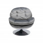 Fauteuil pivotant Cosy velours gris Kare Design|Fauteuil / Chauffeuse|Kare