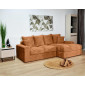Andy - Canapé d'angle droit 4 places en fausse fourrure côtelée|Canape|BestMobilier