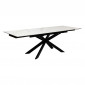 Table à Manger Extensible Effet Marbre "Boot" 160-240cm Blanc|Table|Paris Prix
