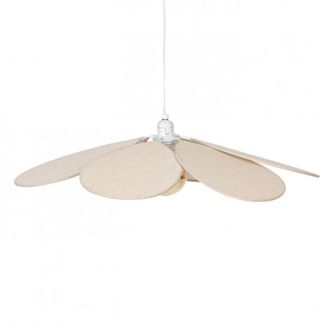 Lampe Suspension Pétales "Naya" 72cm Beige Lin|Suspensions|Paris Prix