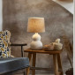 Lampe Dryade céramique crème et coton|Lampes à poser|Lampe Avenue