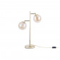 Lampe de table 2 globes en verre ambre Shimmer - H 68cm|Lampes à poser|Lampe Avenue