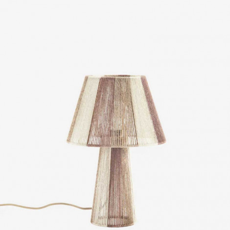 Lampe à poser beige rose en jute|Lampes à poser|Lampe Avenue Lampe à poser beige rose en jute|Lampes à poser|Lampe Avenue