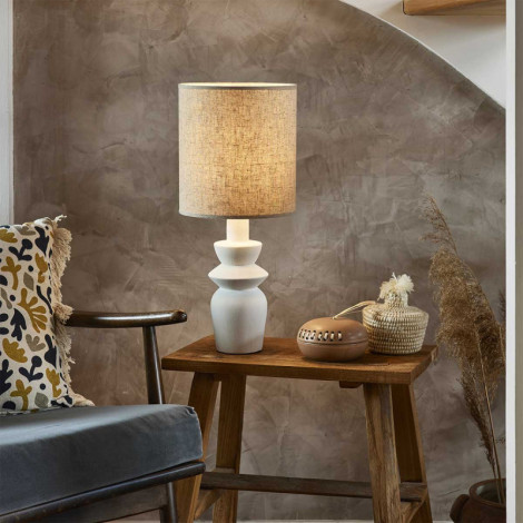 Lampe céramique et lin|Lampes à poser|Lampe Avenue