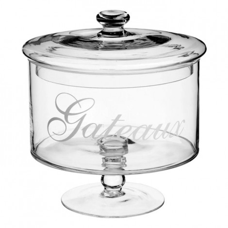 Bonbonnière sur Pied "Gateaux" 21cm Transparent|Boites de Rangement|Paris Prix