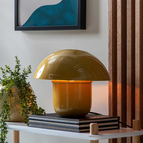 Lampe à poser émaillée champignon jaune|Lampes à poser|Lampe Avenue