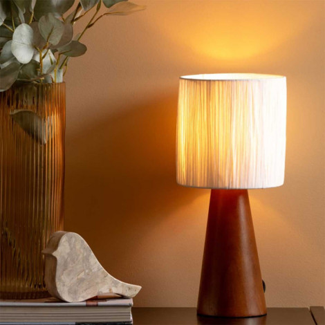 Lampe à poser conique en bois foncé|Lampes à poser|Lampe Avenue