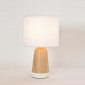 Lampe tactile blanche et bois|Lampes à poser|Lampe Avenue