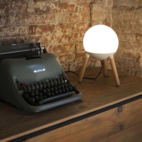 Lampe inspiration nordique en bois et verre blanc|Lampes à poser|Lampe Avenue