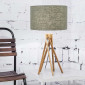 Lampe design bambou abat-jour vert|Lampes à poser|Lampe Avenue