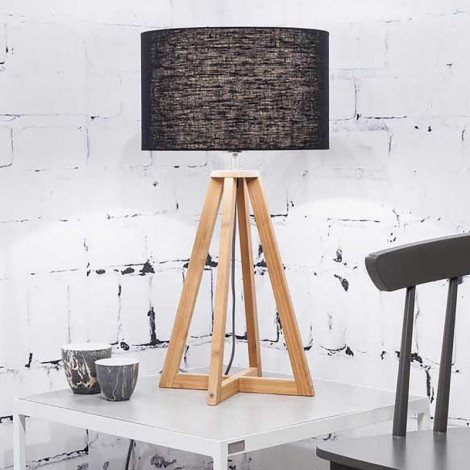 Lampe à poser abat-jour lin noir|Lampes à poser|Lampe Avenue Lampe à poser abat-jour lin noir|Lampes à poser|Lampe Avenue