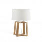 Lampe bois naturel abat-jour blanc|Lampes à poser|Lampe Avenue