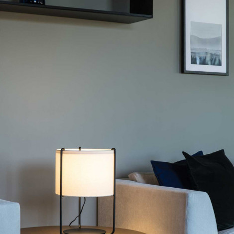 Lampe à poser fer et abat-jour blanc|Lampes à poser|Lampe Avenue