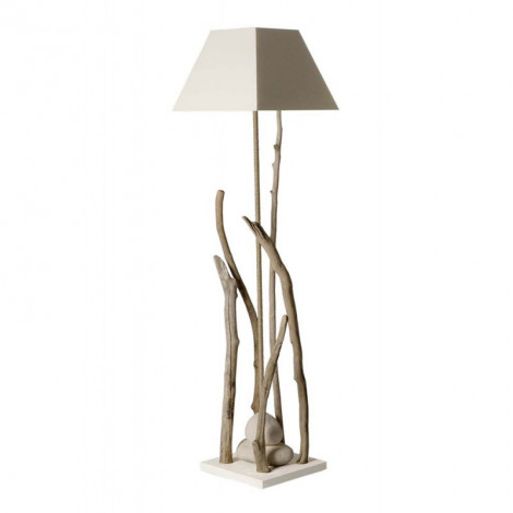 Lampadaire bois flotté abat jour beige|Lampes à poser|Lampe Avenue Lampadaire bois flotté abat jour beige|Lampes à poser|Lampe Avenue