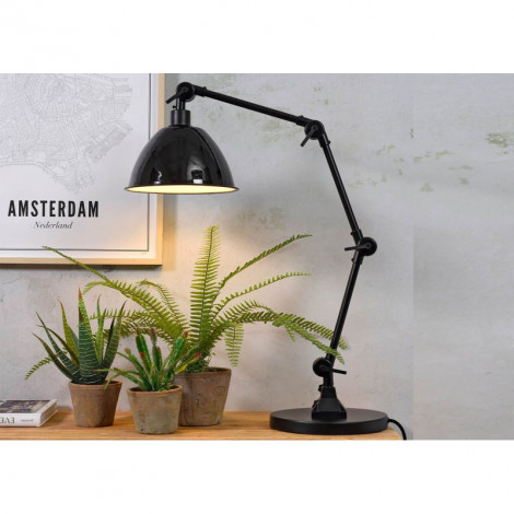 Lampe de bureau en fer noir avec bras articulée et orientable|Lampes à poser|Lampe Avenue