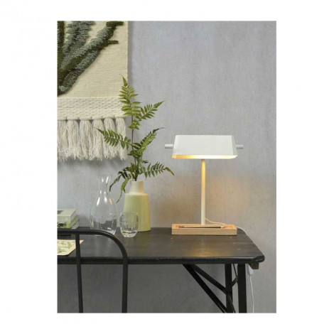 Lampe vide poche en bois et métal blanc|Lampes à poser|Lampe Avenue