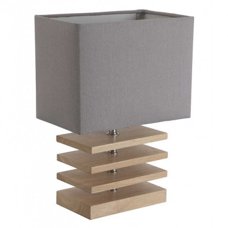 Lampe à poser en bois abat-jour gris|Lampes à poser|Lampe Avenue