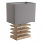 Lampe à poser en bois abat-jour gris|Lampes à poser|Lampe Avenue