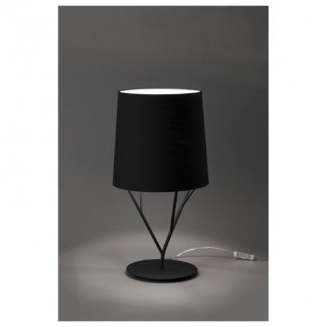 Lampe design noire abat-jour noir|Lampes à poser|Lampe Avenue
