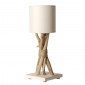 Lampe de chevet bois flotté abat jour blanc|Lampes à poser|Lampe Avenue